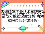 青海建筑职业技术学院历年录取分数线深度分析(青海建院录取分数分析)