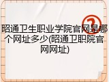 昭通卫生职业学院官网是哪个网址多少(昭通卫职院官网网址)