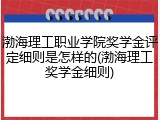 渤海理工职业学院奖学金评定细则是怎样的(渤海理工奖学金细则)