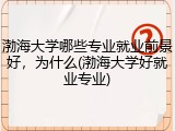 渤海大学哪些专业就业前景好，为什么(渤海大学好就业专业)