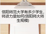 信阳师范大学有多少学生，师资力量如何(信阳师大师生规模)