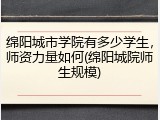 绵阳城市学院有多少学生，师资力量如何(绵阳城院师生规模)
