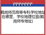 鹤岗师范高等专科学校地址在哪里，学校地理位置(鹤岗师专地址)