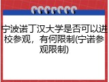 宁波诺丁汉大学是否可以进校参观，有何限制(宁诺参观限制)