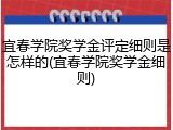 宜春学院奖学金评定细则是怎样的(宜春学院奖学金细则)
