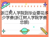 浙江树人学院到毕业要花多少学费(浙江树人学院学费总额)