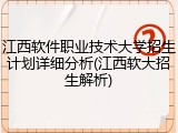 江西软件职业技术大学招生计划详细分析(江西软大招生解析)