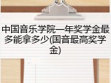 中国音乐学院一年奖学金最多能拿多少(国音最高奖学金)