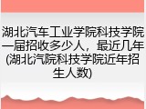 湖北汽车工业学院科技学院一届招收多少人，最近几年(湖北汽院科技学院近年招生人数)