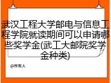 武汉工程大学邮电与信息工程学院就读期间可以申请哪些奖学金(武工大邮院奖学金种类)