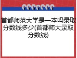 首都师范大学是一本吗录取分数线多少(首都师大录取分数线)