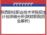 陕西财经职业技术学院招生计划详细分析(陕财职院招生解析)
