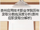 贵州应用技术职业学院历年录取分数线深度分析(贵州应职录取分解析)