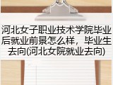河北女子职业技术学院毕业后就业前景怎么样，毕业生去向(河北女院就业去向)