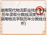 湖南现代物流职业技术学院历年录取分数线深度分析(湖南物流学院历年分数线分析)