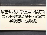 陕西科技大学镐京学院历年录取分数线深度分析(镐京学院历年分数线)