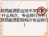 陕西能源职业技术学院属于什么档次，专业排行分析(陕西能源职院档次专业排行)