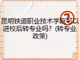 昆明铁道职业技术学院可以进校后转专业吗？(转专业政策)