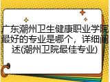 广东潮州卫生健康职业学院最好的专业是哪个，详细阐述(潮州卫院最佳专业)