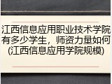 江西信息应用职业技术学院有多少学生，师资力量如何(江西信息应用学院规模)