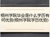 梧州学院毕业是什么学历有何优势(梧州学院学历优势)