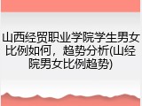 山西经贸职业学院学生男女比例如何，趋势分析(山经院男女比例趋势)