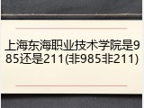 上海东海职业技术学院是985还是211(非985非211)