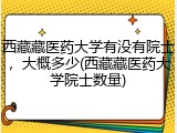 西藏藏医药大学有没有院士，大概多少(西藏藏医药大学院士数量)