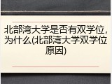 北部湾大学是否有双学位，为什么(北部湾大学双学位原因)