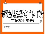 上海电机学院好不好，就业现状及发展趋势(上海电机学院就业前景)