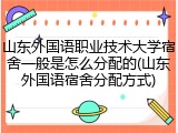 山东外国语职业技术大学宿舍一般是怎么分配的(山东外国语宿舍分配方式)