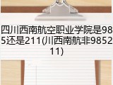 四川西南航空职业学院是985还是211(川西南航非985211)