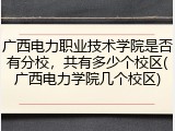 广西电力职业技术学院是否有分校，共有多少个校区(广西电力学院几个校区)