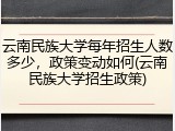 云南民族大学每年招生人数多少，政策变动如何(云南民族大学招生政策)