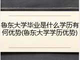 鲁东大学毕业是什么学历有何优势(鲁东大学学历优势)