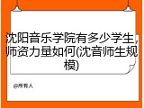 沈阳音乐学院有多少学生，师资力量如何(沈音师生规模)