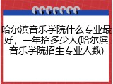 哈尔滨音乐学院什么专业最好，一年招多少人(哈尔滨音乐学院招生专业人数)