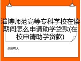 淄博师范高等专科学校在读期间怎么申请助学贷款(在校申请助学贷款)