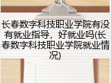 长春数字科技职业学院有没有就业指导，好就业吗(长春数字科技职业学院就业情况)