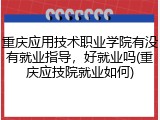 重庆应用技术职业学院有没有就业指导，好就业吗(重庆应技院就业如何)