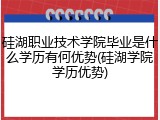 硅湖职业技术学院毕业是什么学历有何优势(硅湖学院学历优势)