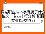 聊城职业技术学院属于什么档次，专业排行分析(聊职专业档次排行)