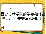 西安美术学院的学费和住宿费明细(西安美院费用明细)