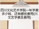 四川文化艺术学院一年学费多少钱，还有哪些费用(川文艺学费及费用)