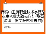 石嘴山工贸职业技术学院毕业生就业大致去向如何(石嘴山工贸学院就业去向)