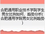 合肥通用职业技术学院学生男女比例如何，趋势分析(合肥通用学院男女比例趋势)
