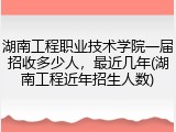 湖南工程职业技术学院一届招收多少人，最近几年(湖南工程近年招生人数)