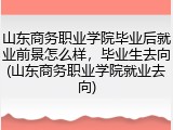 山东商务职业学院毕业后就业前景怎么样，毕业生去向(山东商务职业学院就业去向)