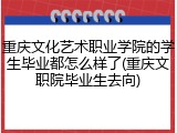 重庆文化艺术职业学院的学生毕业都怎么样了(重庆文职院毕业生去向)