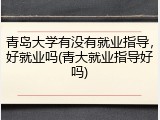 青岛大学有没有就业指导，好就业吗(青大就业指导好吗)